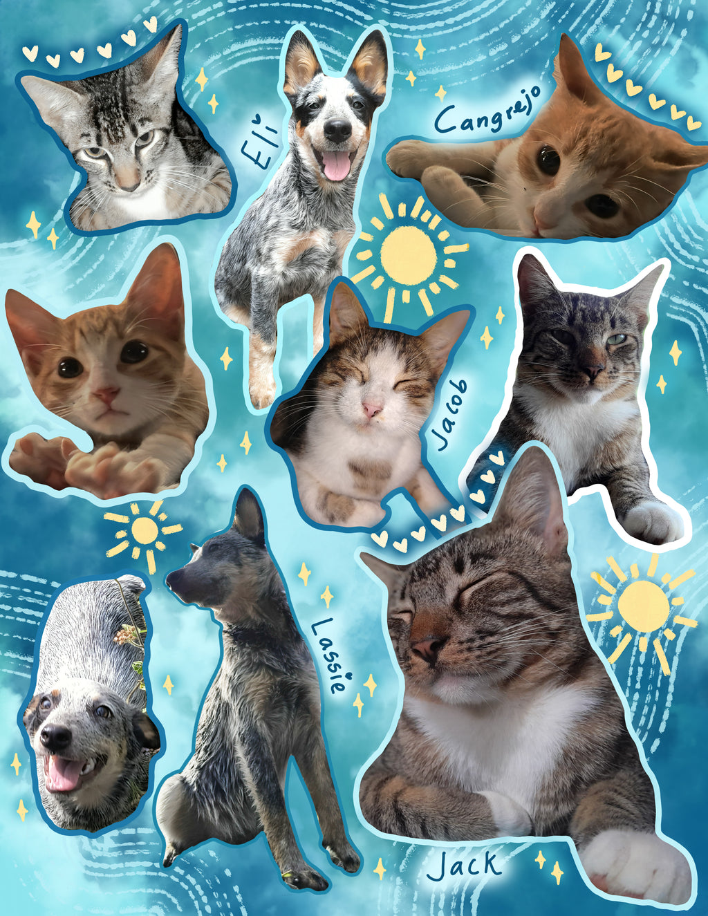 Personalized pet blannket - Photo Collage